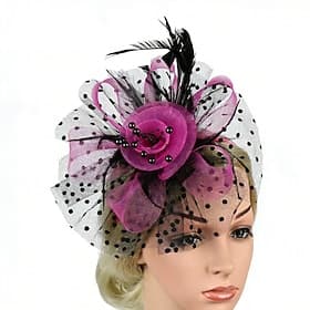 Fascinators Tulle Feathers Wedding Birthday Elegant Vintage Cute With Feather Tulle Headpiece Headwear