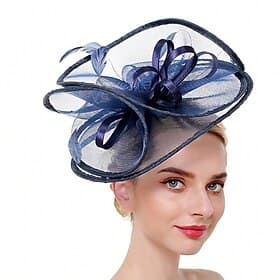 Fascinators Tulle Feather Wedding Birthday Vintage Cute Retro With Feather Tulle Headpiece Headwear