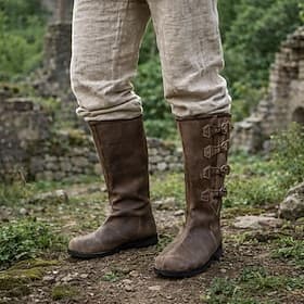 Retro Vintage Medieval Renaissance Boots Warrior Knight Ritter Ranger Buckle Fancy Dress Men's Halloween Carnival Event / Party Masquerade LARP Adults' Shoes