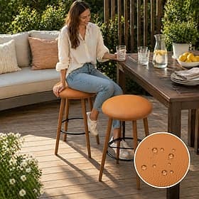 Coussin de siège de tabouret rond 100% imperméable en cuir coussin souple chaise de restaurant siège de carte tabouret rond comptoir de bar coussin de chaise r
