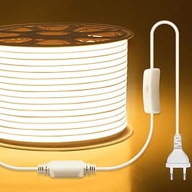 6,5–132 Fuß lange, wasserdichte COB-LED-Streifen für den Außenbereich – warmweißes, natürliches Licht, rotes, blaues, grünes, gelbes, pinkes und violettes Lich