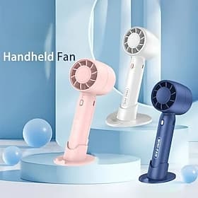 3-Speed Turbo Handheld Fan - USB Rechargeable, Foldable Fan for Office,Travel Outdoor,Long-Lasting Cooler Portable Lashes Fan Eyelash Glue Dedicated Dryer Blo