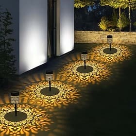 Lampes solaires d'extérieur, lampes solaires pour pelouse, lampes de jardin étanches, éclairage d'allée, décoration de jardin, décorations de cour extérieure,