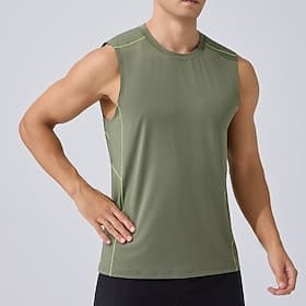 Homme Débardeur Gilet Sous-Vêtements T-shirt sans manches Sans manches Tour Été Printemps Uni Mode Classique Occasionnel Séchage Rapide Salle de sport Course R