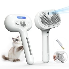 Pet Grooming Brush with Electronic Mist Spray - Gentle Deshedding Tool for Cats Dogs, Pet Steam Brush,Reduces Shedding, Soft Bristles, Promotes Healthy Coat-C