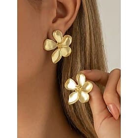 Boucles d'oreilles bohèmes pour femmes, en alliage, motif floral 3D, disponibles en plusieurs couleurs, légères et élégantes, parfaites pour les vacances à la