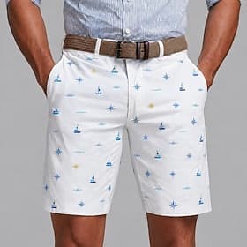 Per uomo Nautico Barca a vela Creature marine Bermuda Pantaloncini casual Pantaloncini da golf Misura del girovita medio Moda Casual Lavoro Spiaggia Sport all'
