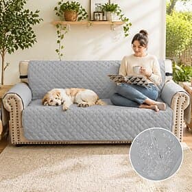 Waterproof Non Slip Pet Sofa Mat Solid Color One Piece Sofa Cover Couch Protector Durable Anti Stain Furniture Cover for Dogs Cats Living Room All Season Use