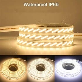 AC 220V Led Strip Waterproof Flexible Ribbon Rope SMD 2835 320Leds/m LED Strip Light IP65 waterproof for Indoor and outdoor courtyard gardens, festive party at