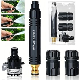 1/2 Set Home High Pressure Car Wash Water Gun, New Heavy high pressure washer gun, Adjustable Booster high-pressure car washing water nozzle for Outdoor Cleani