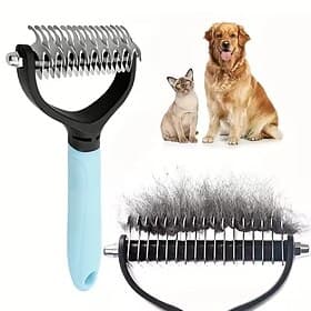 2pcs New Professional Pet Cat Hair Removal Comb Brush Dog Grooming Shedding Tools Puppy Hair Shedding Trimmer Pet Fur Trimming Combs
