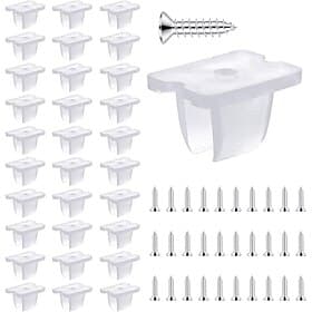 30-200PCS Waterproof LED Strip Mounting Clips Holder Mounting Bracket Neon Mounting Clips Fixing Clamps Holder with 30-200 Screws for 5mm to 6mm LED Strip Ligh