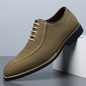 Olivgrüne Derby-Schnürschuhe für Herren – minimalistische, elegante Business-Schuhe, klassische Herrenschuhe für Büro, Hochzeiten, Bankette und festliche Anläs