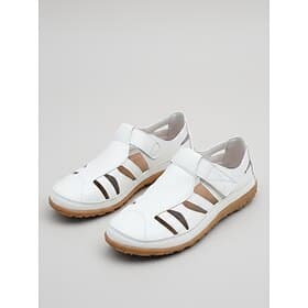 Women's White Closed-Toe Sandals – Breathable Cutout Lightweight Comfort Fisherman Sandals for Casual, Walking, Travel and Everyday Wear