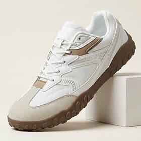 Men's Chunky Sole Walking Sneakers, Breathable Lace-Up Outdoor Shoes, Comfortable Sport Casual Shoes for Hiking, Travel, Daily Wear