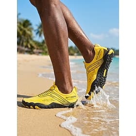 Gelbe Herren-Wasserschuhe – schnelltrocknende Barfuß-Sneaker – atmungsaktive, rutschfeste Outdoor-Schuhe für Wassersport, Strandspaziergänge, Schwimmen und Url