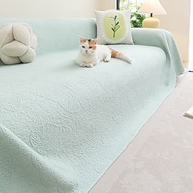 Copridivano estivo rinfrescante in seta ghiaccio - coperta jacquard antiscivolo per divano - traspirante e resistente ai graffi di gatto - protezione per mobil