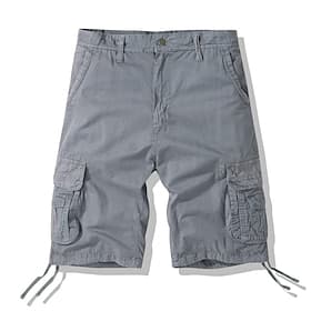 Homme taille confortable Pantalon cargo Shorts cargo Shorts Short décontracté Multi-poches Poche à Rabat Uni Longueur Genou Occasionnel Extérieur Vêtements de