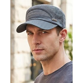 Casquette militaire respirante en maille pour homme – chapeau d'été léger, visière tactique pour la randonnée et la pêche. sports