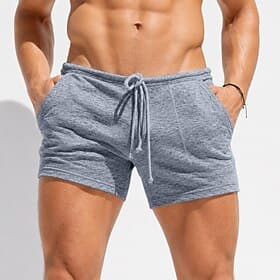 Homme Short actif Shorts de survêtement Shorts Shorts d'été Cordon de serrage Taille Élastique Uni Au dessus des genoux Quotidien Extérieur Vêtements de rue Sp