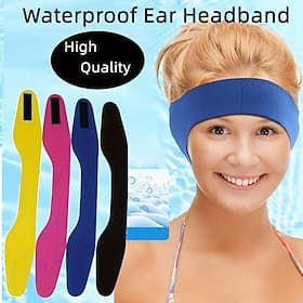 Verstellbares, wasserdichtes Schwimm-Ohrband, weiches, mehrfarbiges Neopren-Ohrband zum Schwimmen, Tauchen und für Wassersportarten, Gehörschutz-Stirnband für