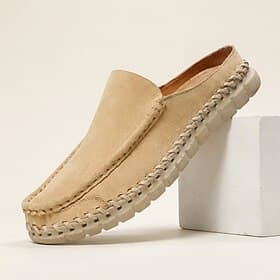 Men's Suede Moccasin Loafers, Casual Slip-On Driving Shoes, Soft Flexible Sole, Comfortable Shoes for Daily Wear, Travel, Outdoor