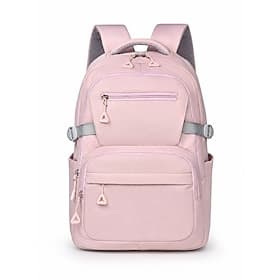 Waterproof Nylon Backpack for Men Women, Large Capacity Multi Compartment Laptop School Bag, Casual College Backpack for Travel, Daily Commute, High School an