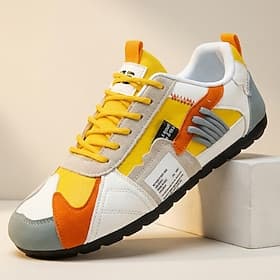Herren-Sneaker mit Farbblock-Design, flache Schnürschuhe für den Alltag, lässiger Retro-Sport-Stil, ideal für Reisen, Outdoor-Aktivitäten und den täglichen Geb