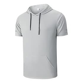 Herren Einfarbig Lauf-T-Shirt Trainingshemd Laufshirt Sommer Frühling Kurzarm Schnelltrocknend Leicht Feuchtigkeitsableitend Fitnesstraining Aktives Training Ü