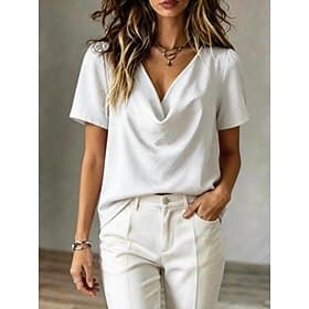 Per donna Camicia Tinta unica Semplice Elegante Vacanza Vintage Senza Maniche Top Regolari Casuale Bianco Rosa Azzurro cielo Viola Verde Estate Primavera