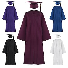 ensemble toge de remise de diplômes robe académique Costume de toque pour la cérémonie académique étudiante, représentation sur scène