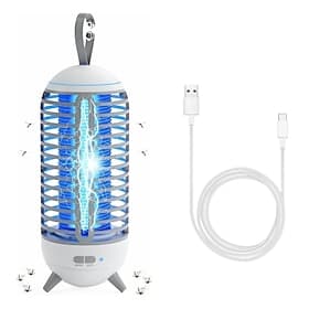 Cordless Bug Zapper Outdoor Rechargeable 2 in 1 Wireless Mosquito Killer Lamp 2500mAh Bug Zapper Electric Trap Ideal Fly Zapper Indoor for Patio, Home, Backyar
