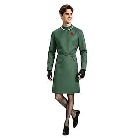Scientifique du glamour vert Tenues Costume élégant Horreur Cosplay for Homme Adulte Halloween Carnaval Performance Comic-Con Salon de l'Anime