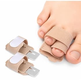 Redresseur d'orteils (lot de 2), correcteur d'orteils en marteau pour femmes Attelle pour orteil cassé (homme), bandages d'orteils ajustables avec entretoises