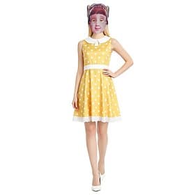 Film de jouets Poupée à pois jaunes Robe Tenues Costume élégant Cosplay for Femmes Adulte Halloween Carnaval Performance Comic-Con Salon de l'Anime
