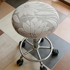 Housse extensible en jacquard floral pour tabouret de bar, housse élastique amovible pour tabourets ronds et carrés, protection lavable pour meubles