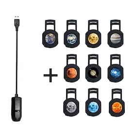 Projecteur spatial LED, lampe de nuit planète rotative à 360° pour la décoration murale et de plafond, idéale pour les fêtes à domicile.