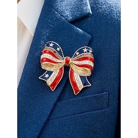 Broches patriotiques en alliage pour femmes, broches commémoratives de la fête nationale américaine du 4 juillet, de styles variés, représentant un oiseau, un
