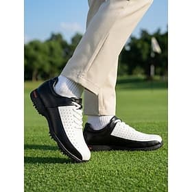 Men's Vintage Sporty Outdoor Microfiber Waterproof Comfortable Breathable Lace-up WhiteBlack White Summer Spring Fall