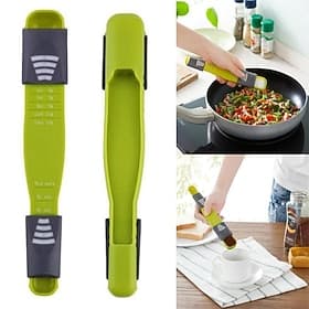 Lot de 2 cuillères doseuses ajustables, doseuses en plastique réutilisables avec graduation pour la pâtisserie, la cuisine, le café, la farine et les épices.