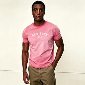 4 juillet 2026 250e T-shirt homme New York 100 % coton délavé à l'acide, manches courtes, col rond, impression directe sur textile, mode quotidienne, vêtements