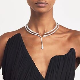 Collier Strass Strass Femmes Mode Classique Colliers Tendance Pour Soirée