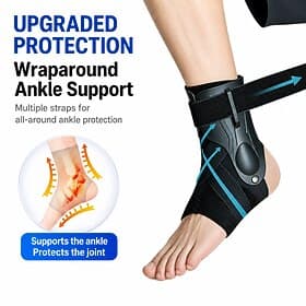 stabilisateur de cheville professionnel à coque rigide - support de cheville articulé pour une stabilité maximale au basketball et au volleyball sports à fort