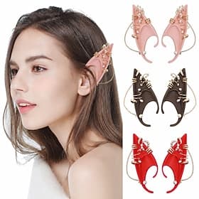 Rétro Vintage Médiéval Renaissance Oreilles Elfe Fée Déguisement Femmes Fantaisie Halloween Carnaval Mascarade Soirée Foire de la Renaissance LARP Adulte
