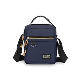 Men's Crossbody Messenger Bag Lightweight Polyester Shoulder Bag Multi Pocket Travel Sling Bag for Daily Commute Walking Shopping Vacation Outdoor Work Casual