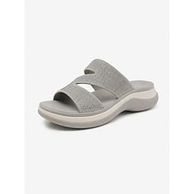 Women's Rhinestone Comfort Arch Support Slide Sandals – Sparkly Cutout Open Toe Slippers with Cushioned Footbed for Walking, Travel and Everyday Summer Wear