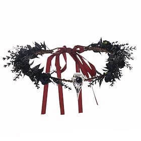 Rétro Vintage Médiéval Renaissance accessoire Sorcière Fée Floral Déguisement Femmes Fantaisie Halloween Carnaval Mascarade Foire de la Renaissance Adulte acce