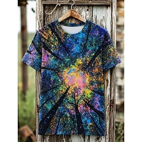 Women's Boho T Shirt Print Floral Graphic Geometric Vintage Stylish Casual Short Sleeve Crew Neck V Neck Round Neck Regular Tops Casual Daily Weekend Blue Gree