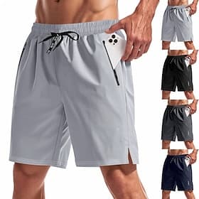 Homme Short athlétique Shorts Shorts d'été Short décontracté Avec Poches Taille Élastique Uni Confort Séchage Rapide Longueur Genou Occasionnel Extérieur Plage