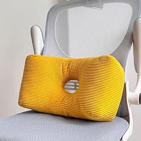 Coussin lombaire ergonomique pour dossier de chaise de bureau, oreiller en mousse à mémoire de forme pour soulager les douleurs lombaires et favoriser la siest